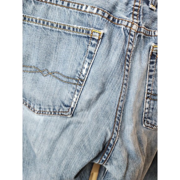 Lucky Brand 455 Relaxed Bootcut Wide Leg Jeans Men's 32X34 Distressed Denim USA - Picture 7 of 14